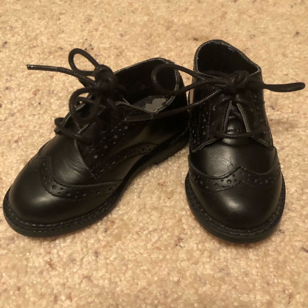 Boy’s patent leather, black, dress shoes